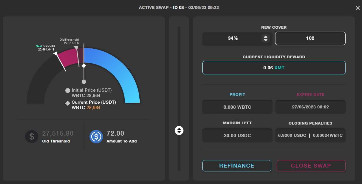 manage an active swap